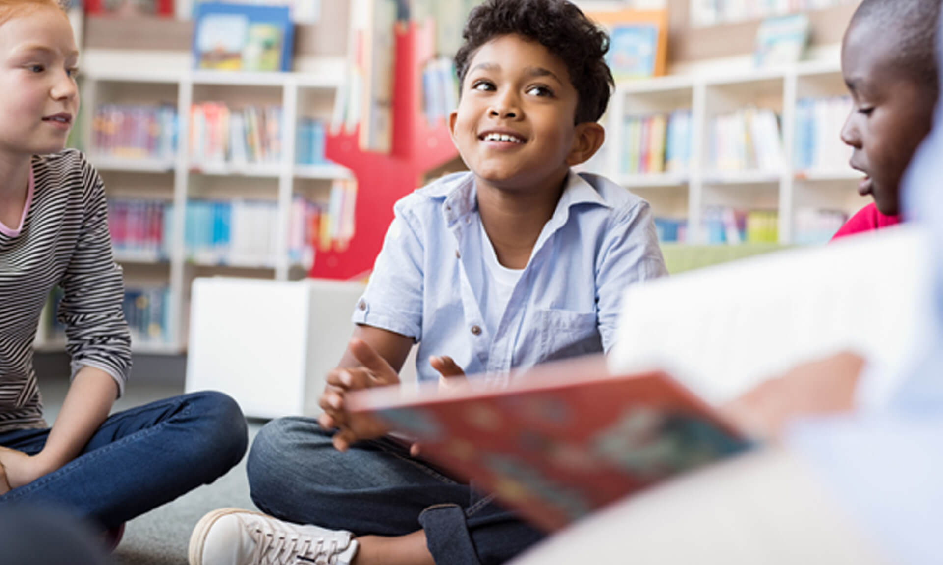 Children listening to a story